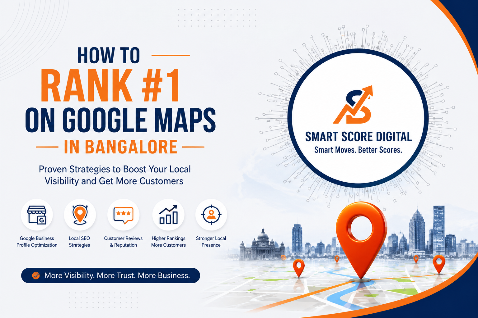 Google Maps SEO services by Smart Score Digital for improving local business visibility